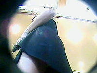 The guy has got his spy camera hidden recording the nasty student upskirt!